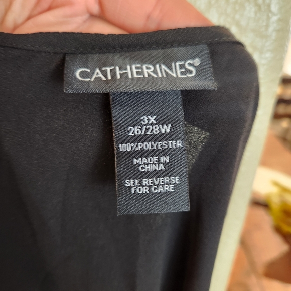 Catherines 3X Sleeveless Abstract Black Sheath Cocktail Dress - Picture 4 of 4